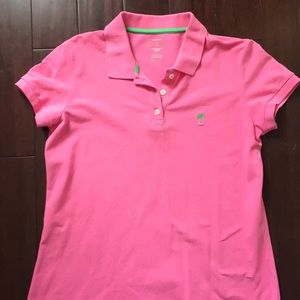 Lilly Pulitzer Pink Island Polo Sz L